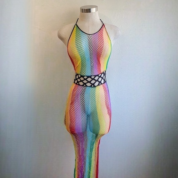 Rainbow Bodycon midi dress - Picture 4 of 5